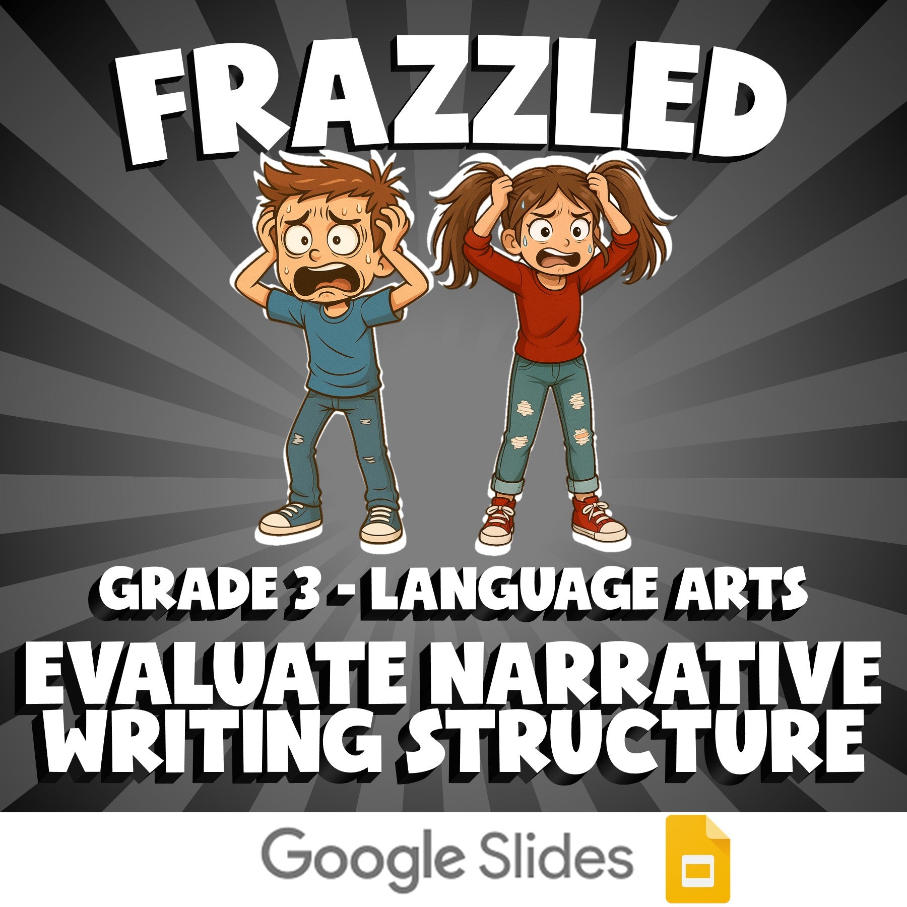 Evaluate Narrative Writing Structure FRAZZLED ELA Game - No Prep Grade 3 Review