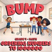 Ordering Numbers to 1000000 BUMP Math Game - No Prep Grade 4 Review Activity