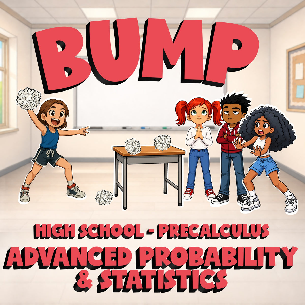 Advanced Probability & Statistics BUMP Math Game - No Prep PreCalculus Review