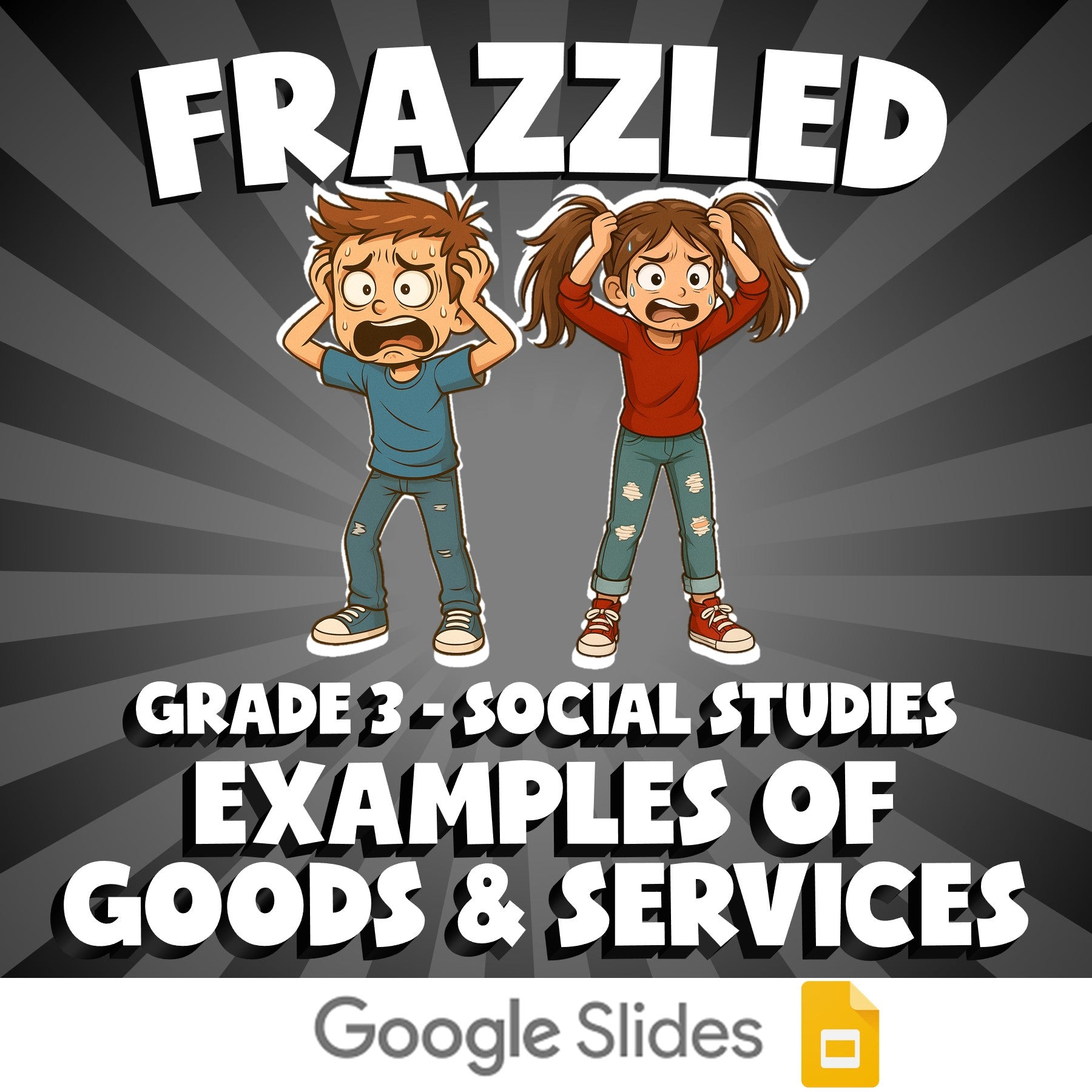 Examples of Goods & Services FRAZZLED Socials Game - No Prep Grade 3 Review