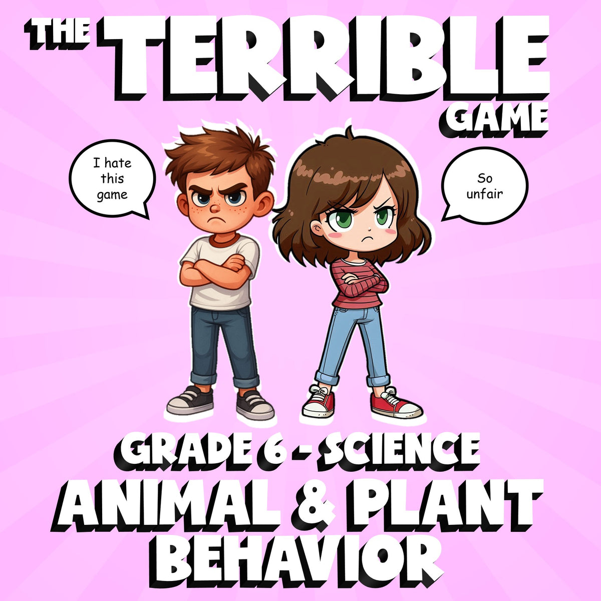 Animal & Plant Behavior THE TERRIBLE GAME - No Prep Grade 6 Science Review