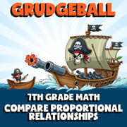 Compare Proportional Relationships GRUDGEBALL Math Game - No Prep Grade 7 Review