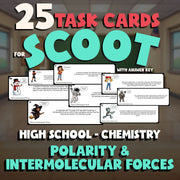 Polarity & Intermolecular Forces SCOOT TASK CARDS Science Game - Chemistry