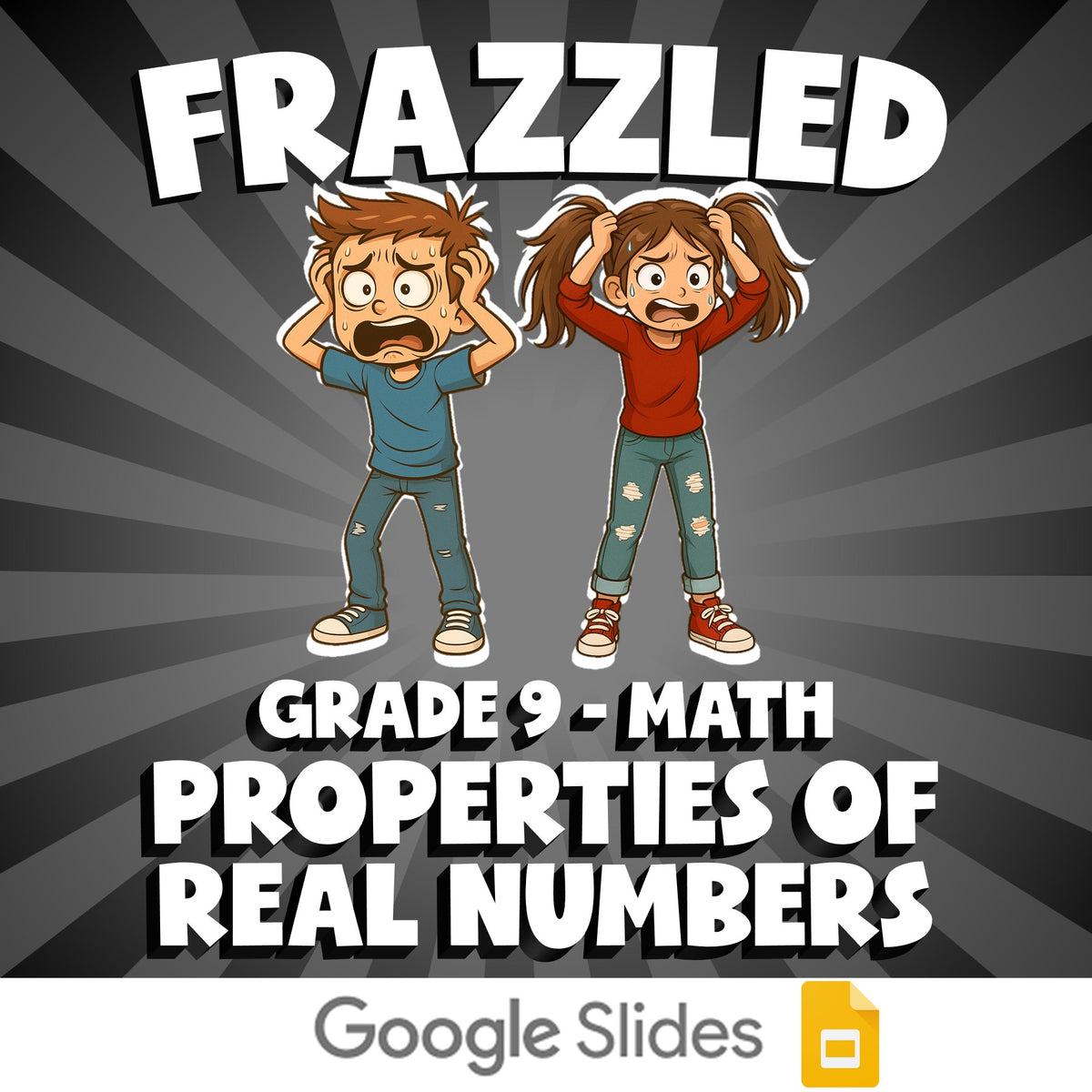 Properties of Real Numbers FRAZZLED Math Game - No Prep Grade 9 Review Activity