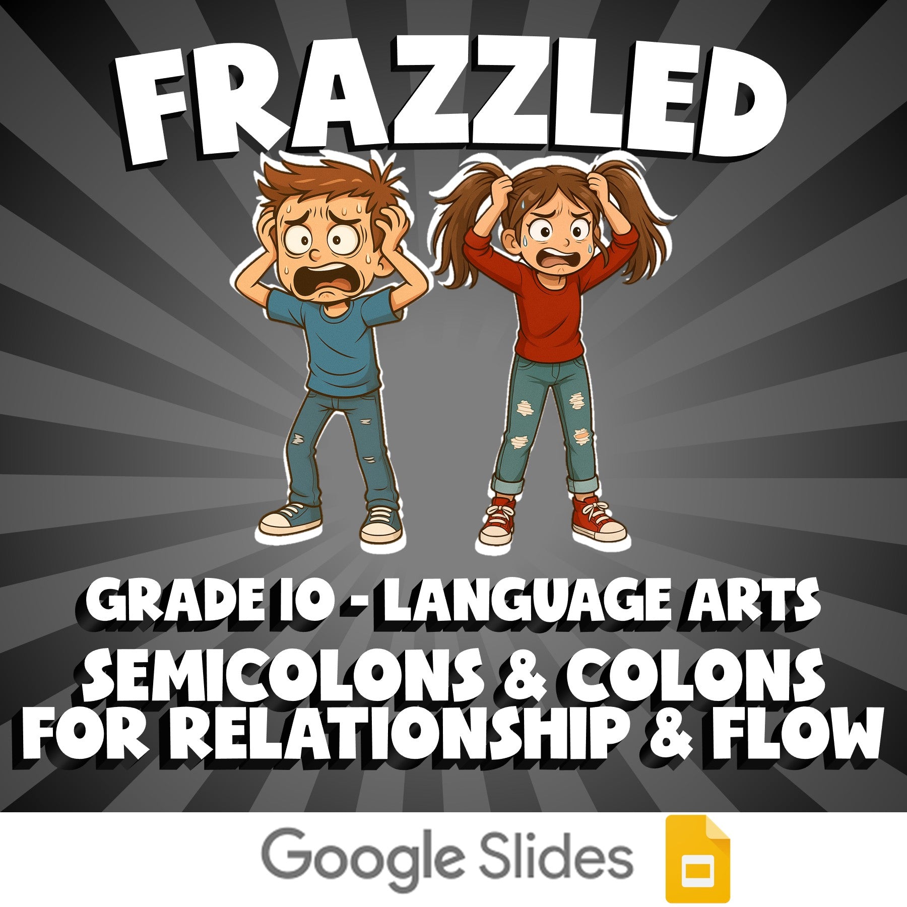 Semicolons & Colons for Relationship & Flow FRAZZLED ELA Game - No Prep Grade 10