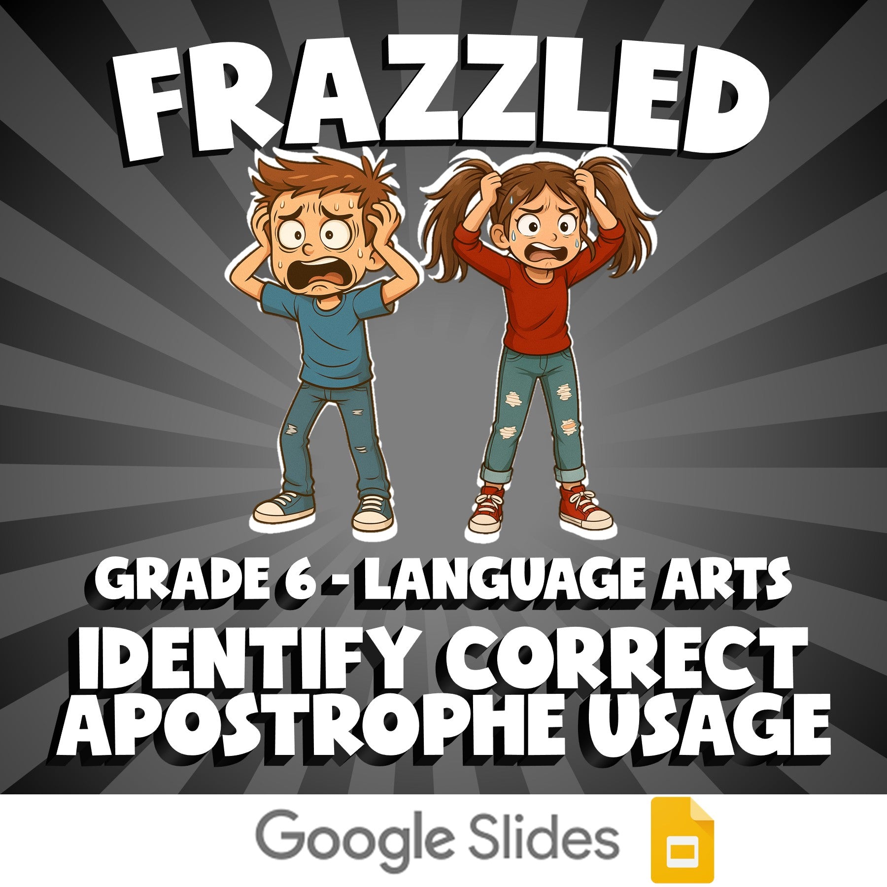 Identify Correct Apostrophe Usage FRAZZLED ELA Game - No Prep Grade 6 Review