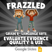 Evaluate Evidence Quality & Use FRAZZLED ELA Game - No Prep Grade 8 Review