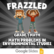 Math Problems in Environmental Studies FRAZZLED Math Game - No Prep Grade 7