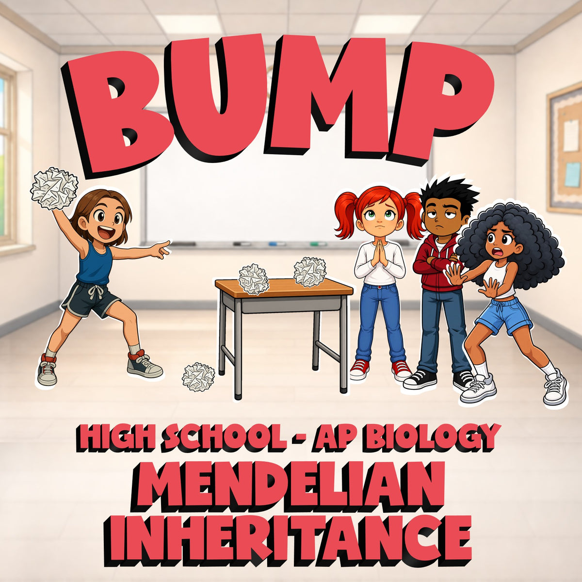 Mendelian Inheritance BUMP Science Game - No Prep AP Biology Review Activity
