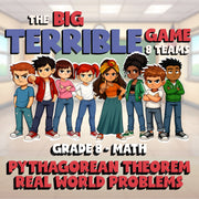 Pythagorean Theorem Real World Problems BIG TERRIBLE GAME - Grade 8 Math Review