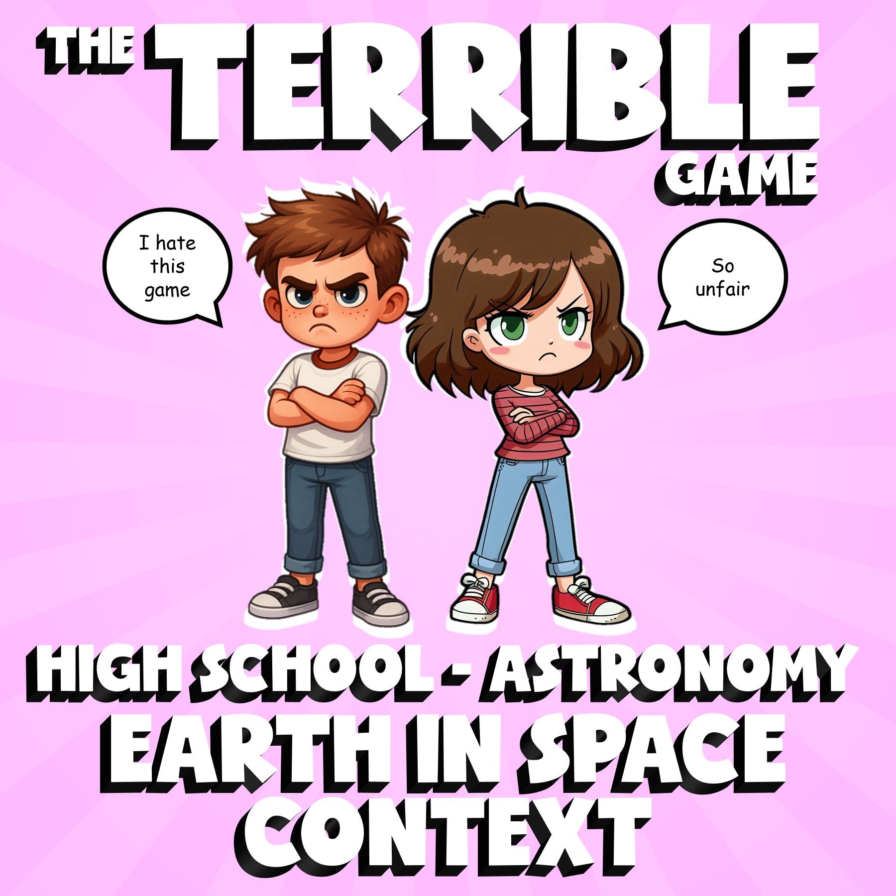 Earth in Space Context THE TERRIBLE GAME - No Prep Astronomy Science Review