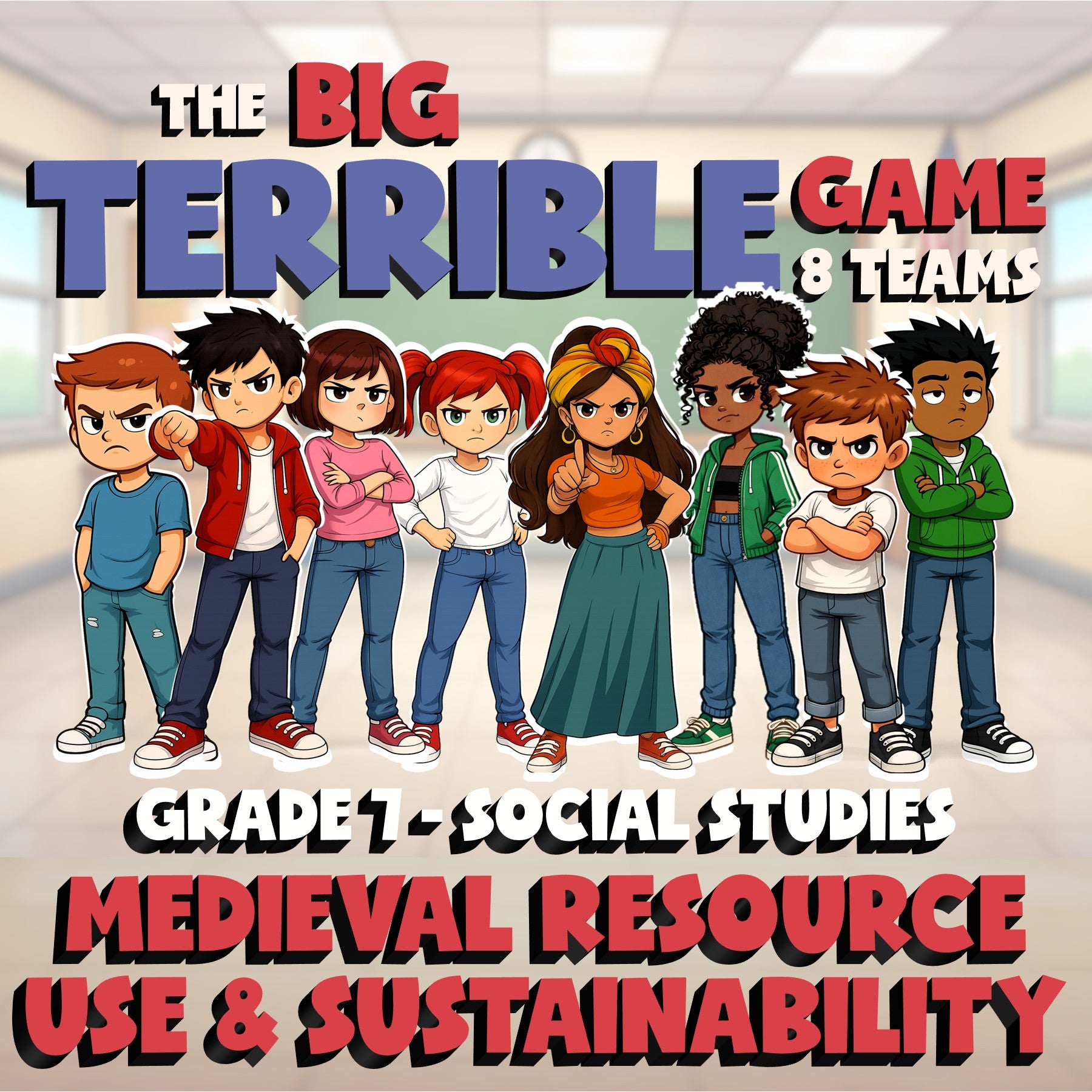 Medieval Resource Use & Sustainability BIG TERRIBLE GAME - Grade 7 Socials