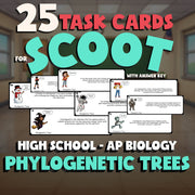 Phylogenetic Trees SCOOT TASK CARDS Science Game - No Prep AP Biology Review