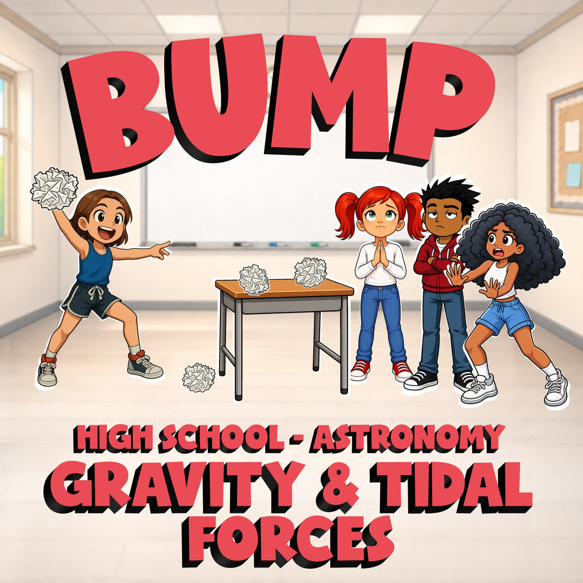 Gravity & Tidal Forces BUMP Science Game - No Prep Astronomy Review Activity