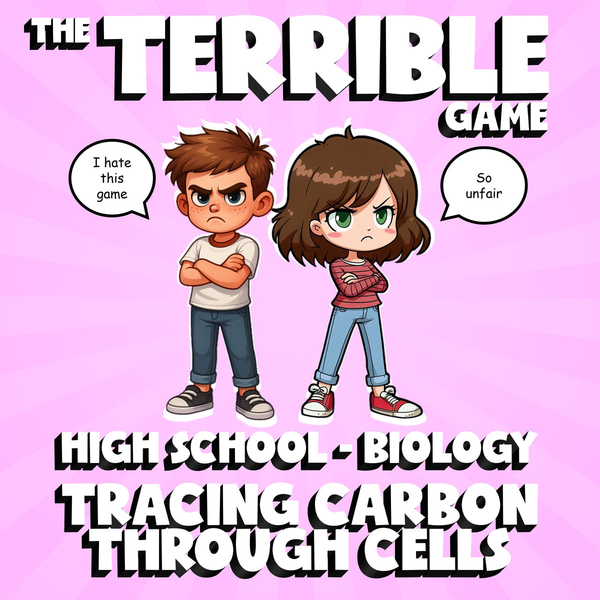 Tracing Carbon Through Cells THE TERRIBLE GAME - No Prep Biology Science Review