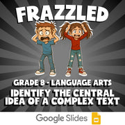 Identify the Central Idea of a Complex Text FRAZZLED ELA Game - No Prep Grade 8