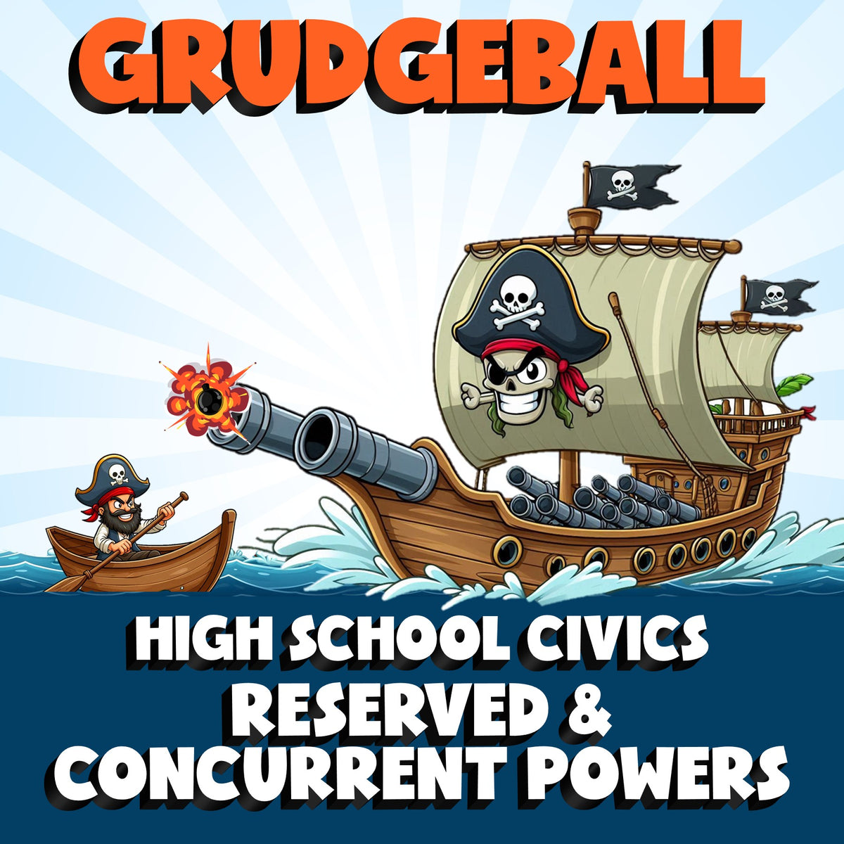 Reserved & Concurrent Powers GRUDGEBALL Civics Game - No Prep Review Activity