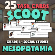 Mesopotamia SCOOT TASK CARDS Socials Game - No Prep Grade 6 Review Activity