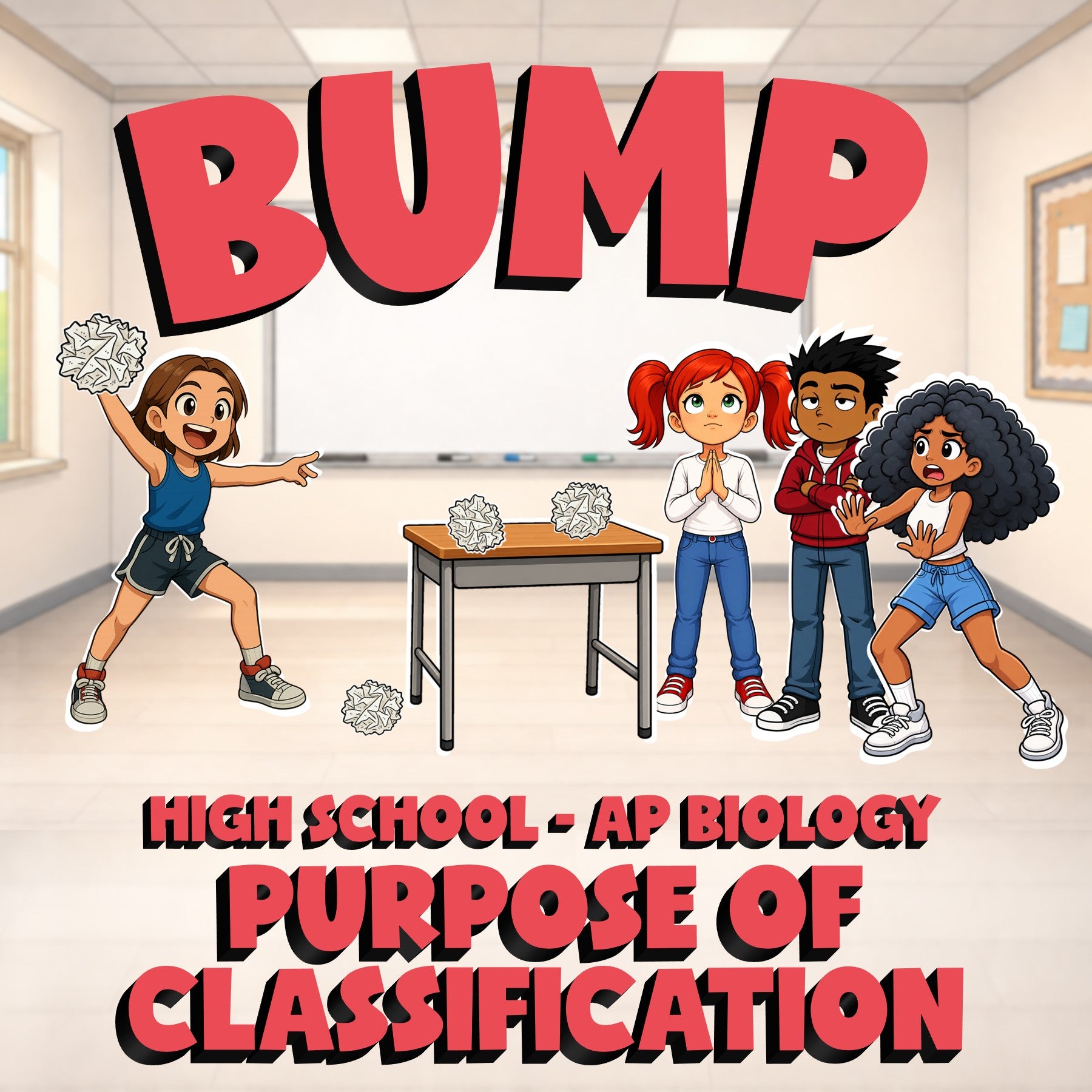 Purpose of Classification BUMP Science Game - No Prep AP Biology Review Activity