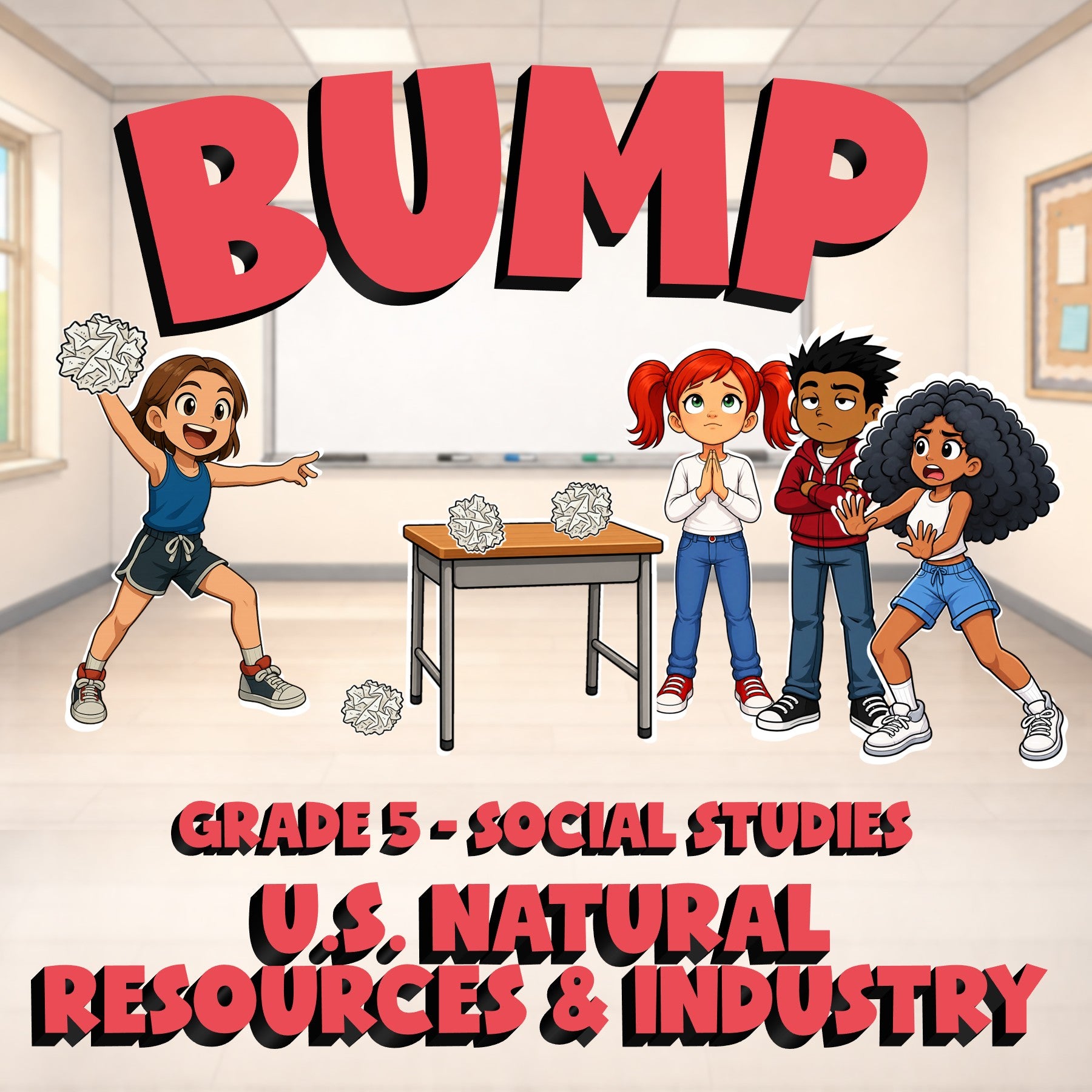 U.S. Natural Resources & Industry BUMP Socials Game - No Prep Grade 5 Review