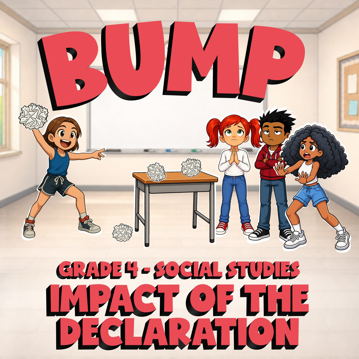 Impact of the Declaration BUMP Socials Game - No Prep Grade 4 Review Activity