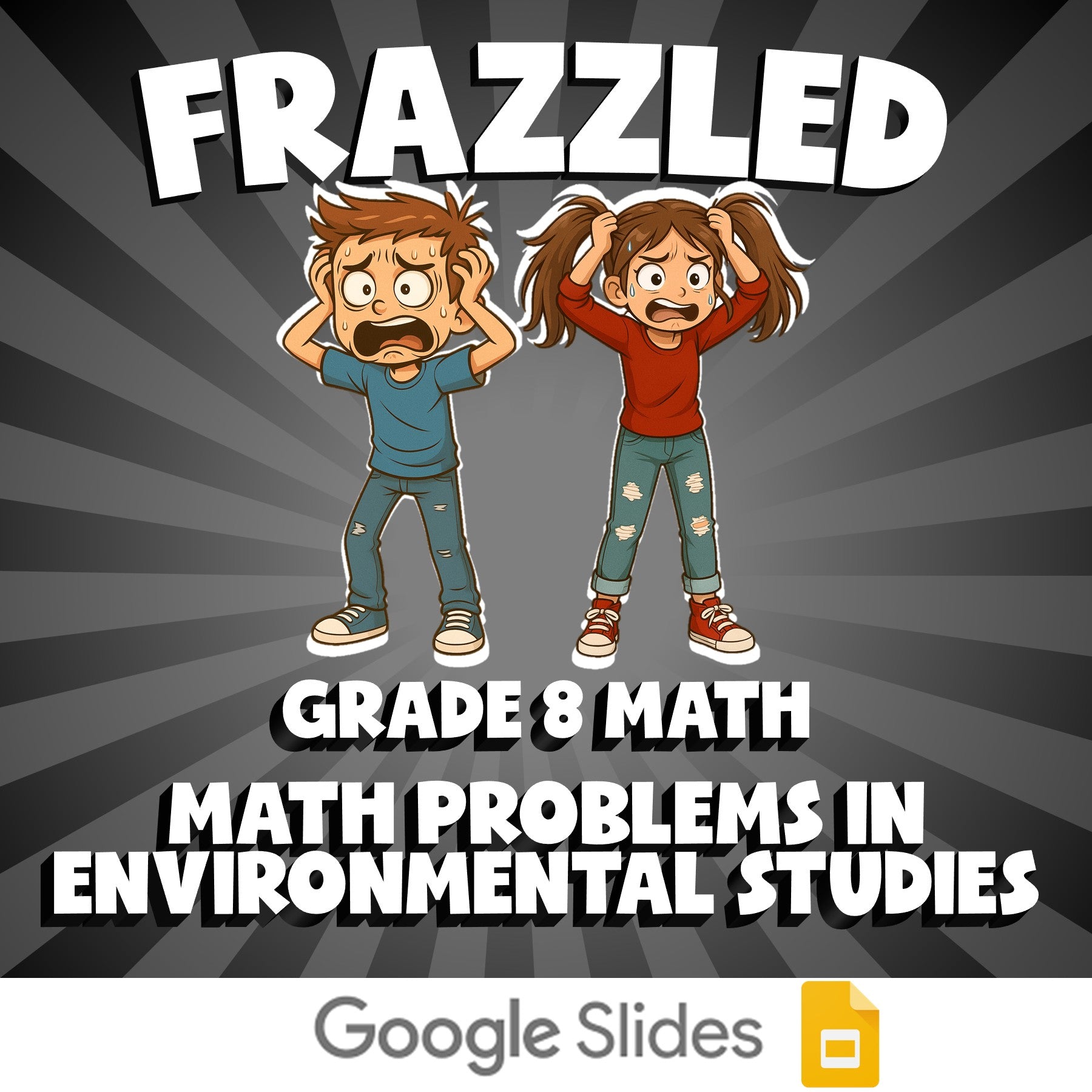 Math Problems in Environmental Studies FRAZZLED Math Game - No Prep Grade 8