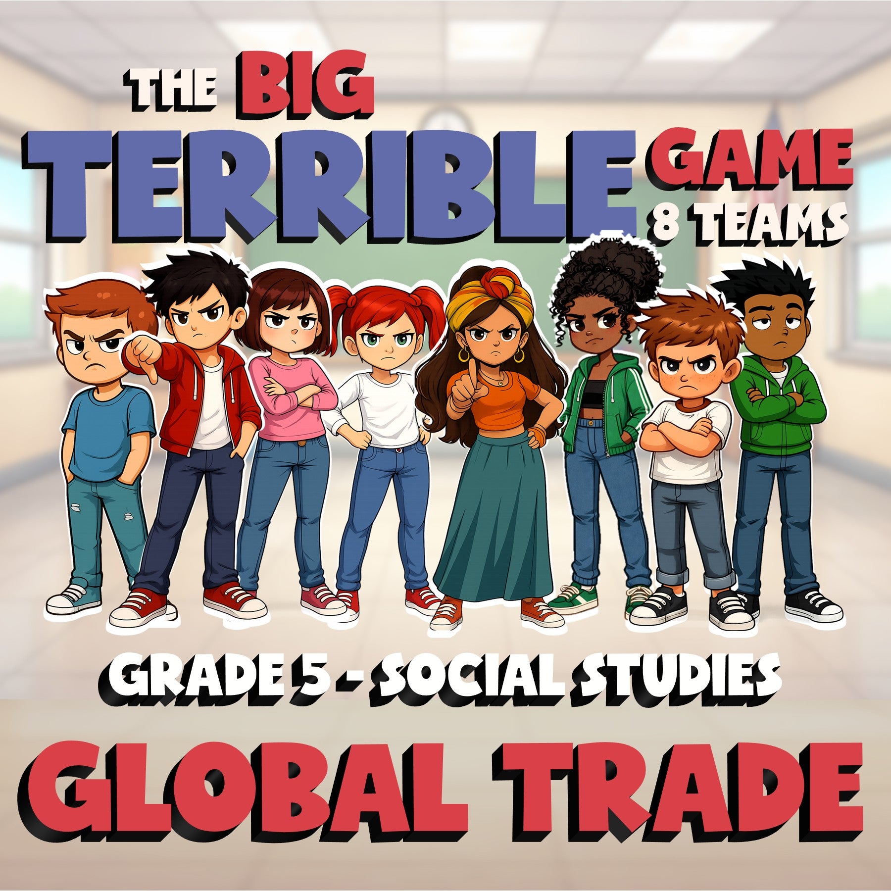 Global Trade BIG TERRIBLE GAME - No Prep Grade 5 Socials Review Activity