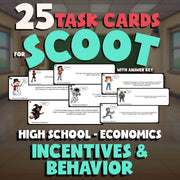 Incentives & Behavior SCOOT TASK CARDS Economics Game - No Prep Review Activity