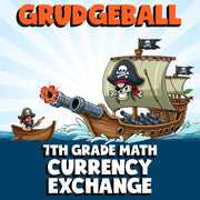 Currency Exchange GRUDGEBALL Math Game - No Prep Grade 7 Review Activity