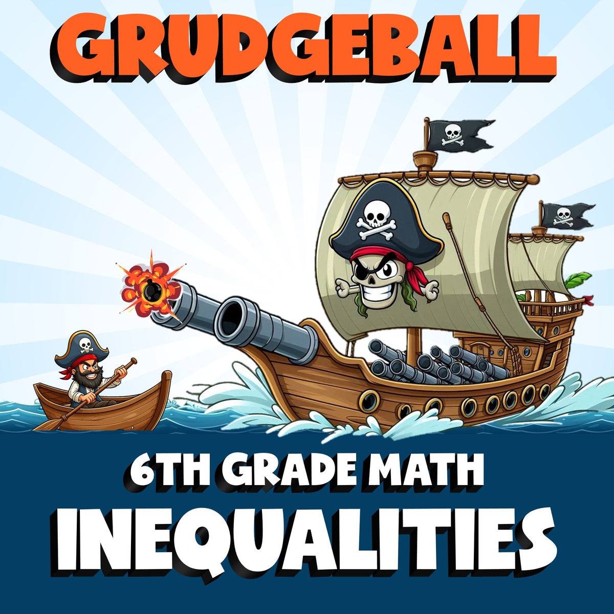 Inequalities GRUDGEBALL Math Game - No Prep Grade 6 Review Activity