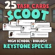 Keystone Species SCOOT TASK CARDS Science Game - No Prep Biology Review Activity