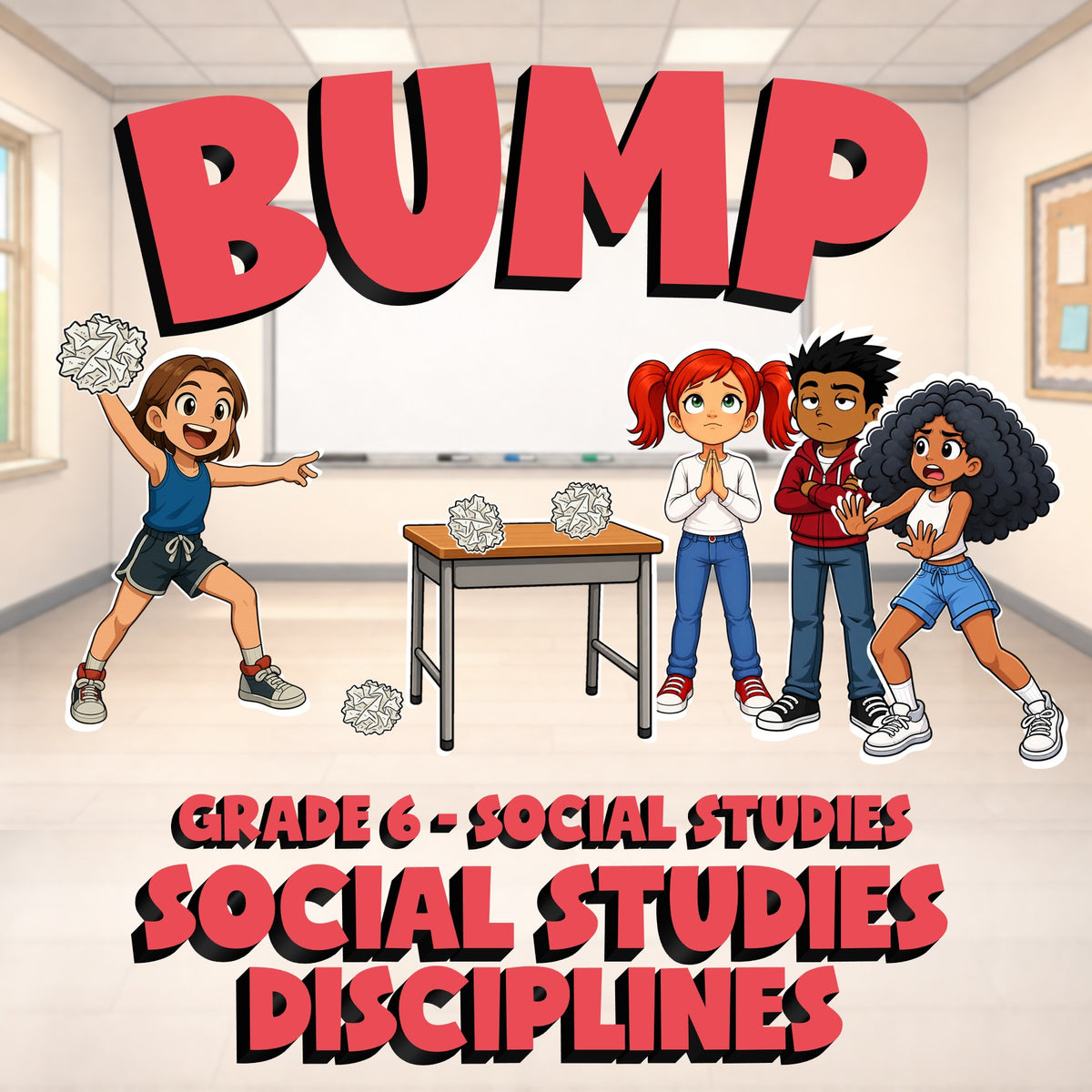 Social Studies Disciplines BUMP Socials Game - No Prep Grade 6 Review Activity