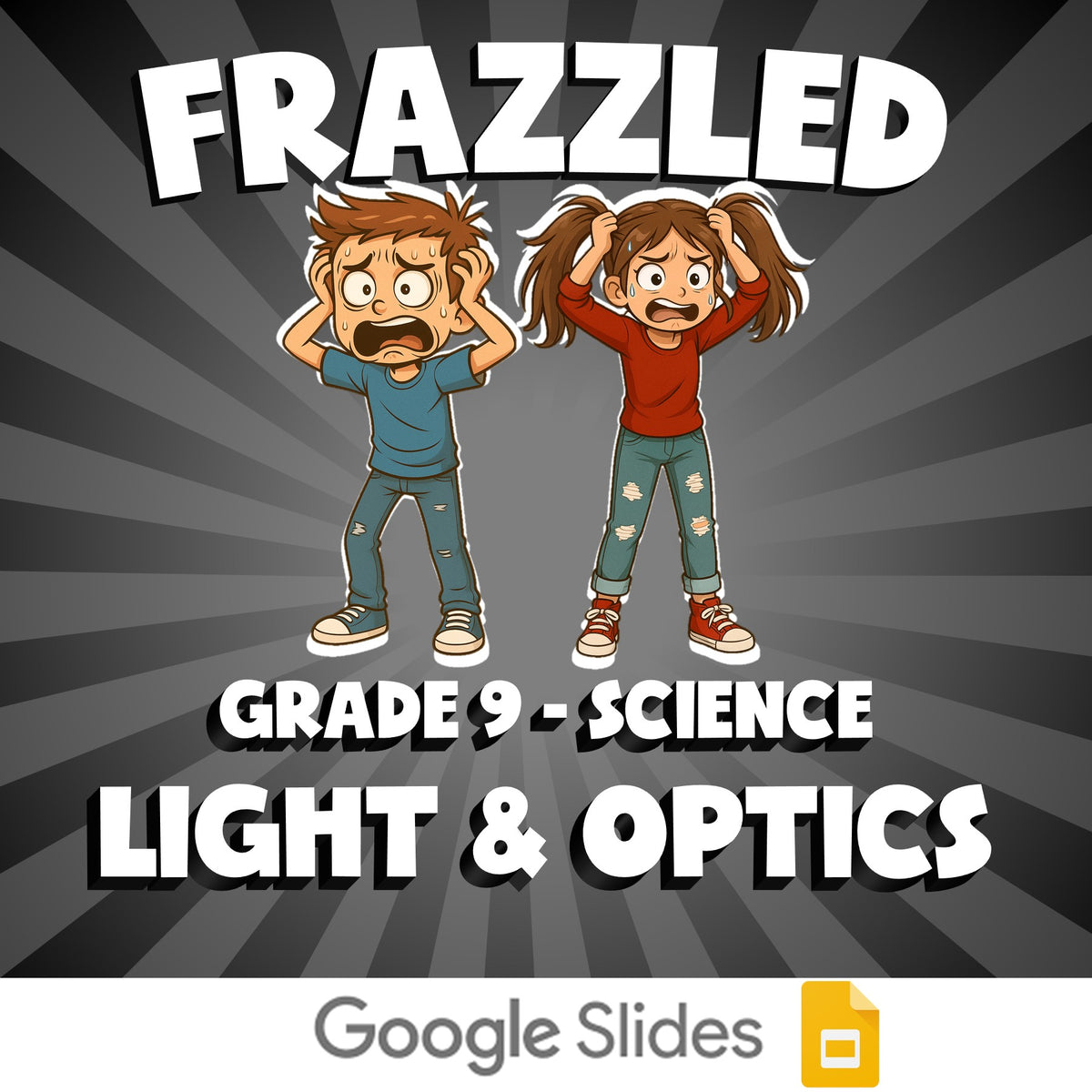 Light & Optics FRAZZLED Science Game - No Prep Grade 9 Review Activity