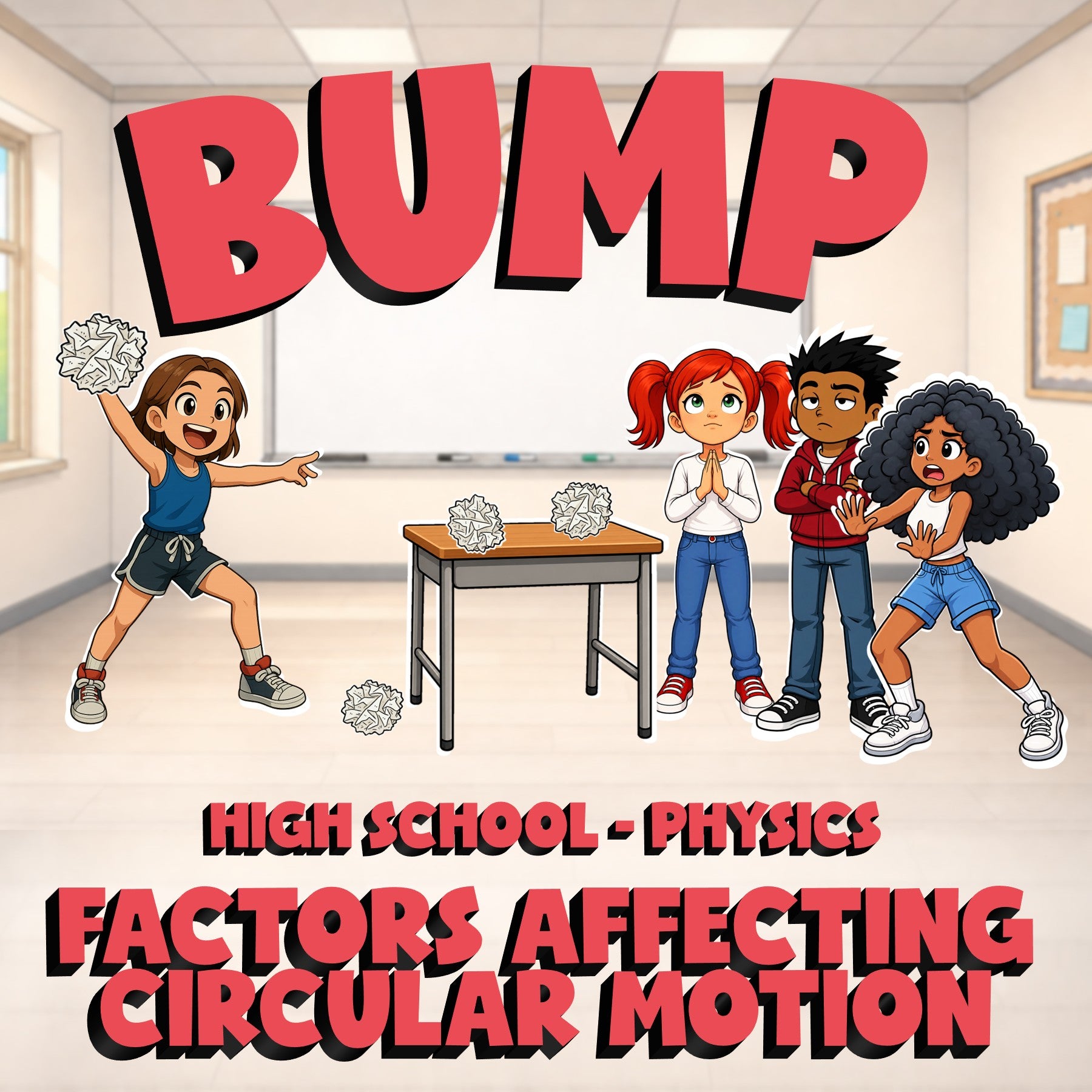 Factors Affecting Circular Motion BUMP Science Game - No Prep Physics Review