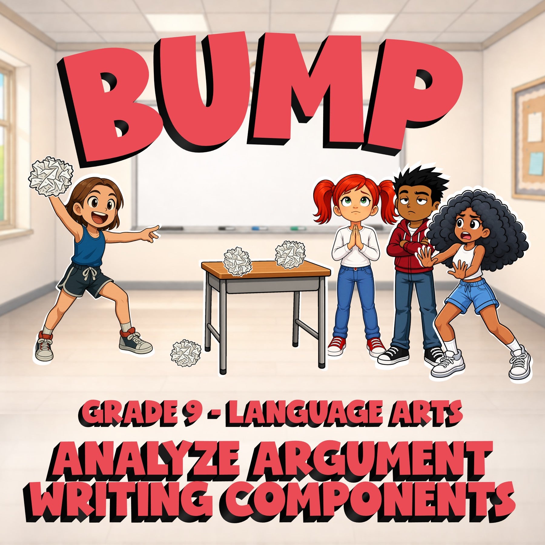 Analyze Argument Writing Components BUMP ELA Game - No Prep Grade 9 Review