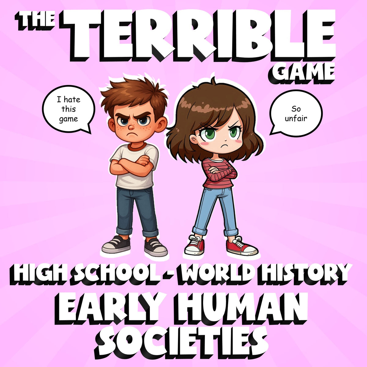 Early Human Societies THE TERRIBLE GAME - No Prep World History Review Activity