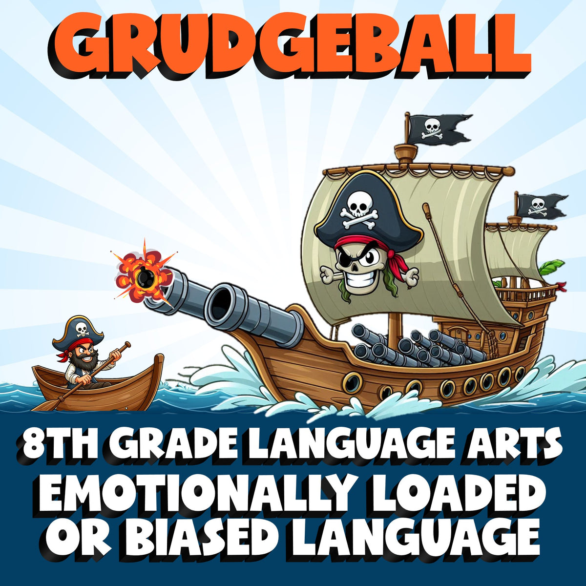 Emotionally Loaded or Biased Language GRUDGEBALL ELA Game - No Prep Grade 8