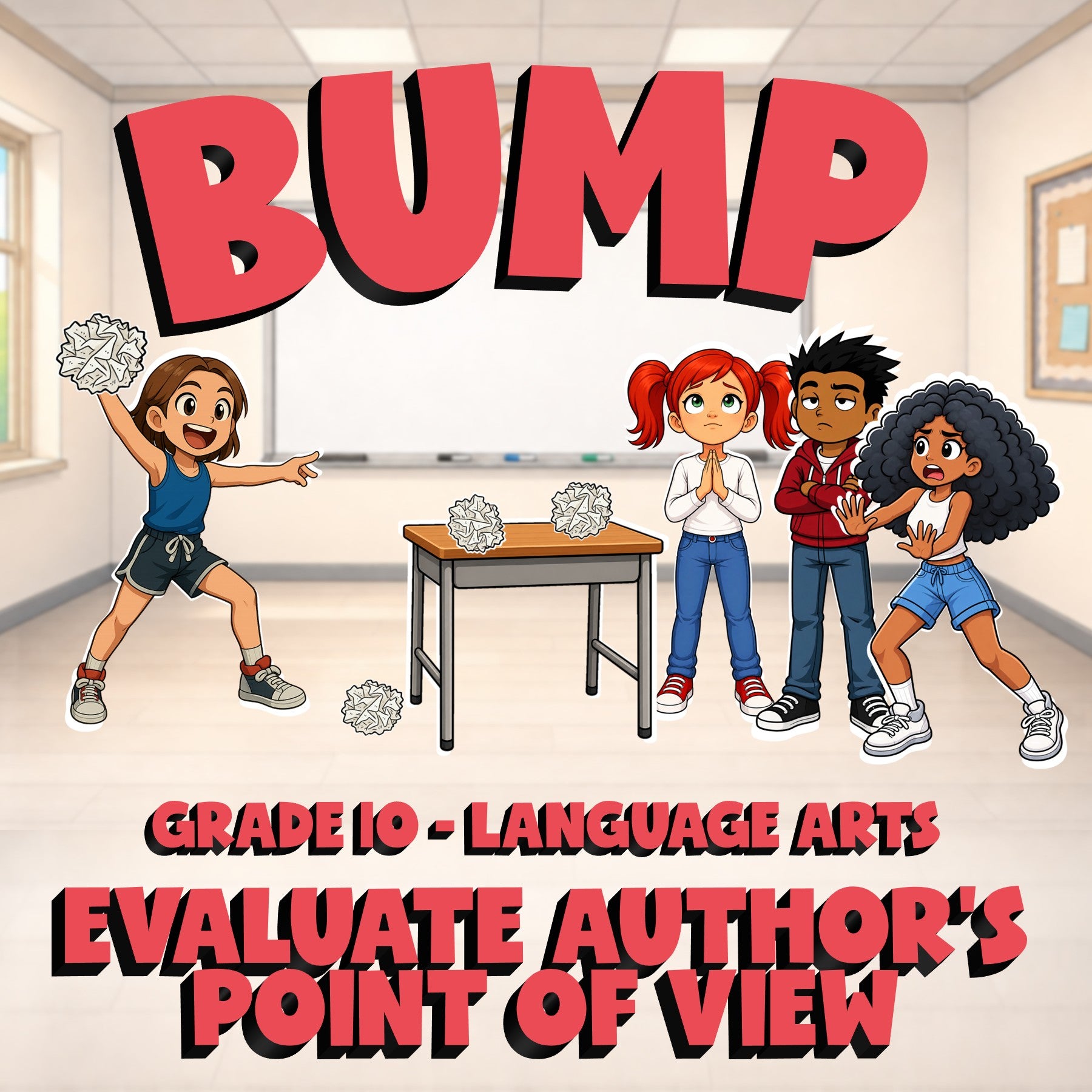 Evaluate Author’s Point of View BUMP ELA Game - No Prep Grade 10 Review Activity