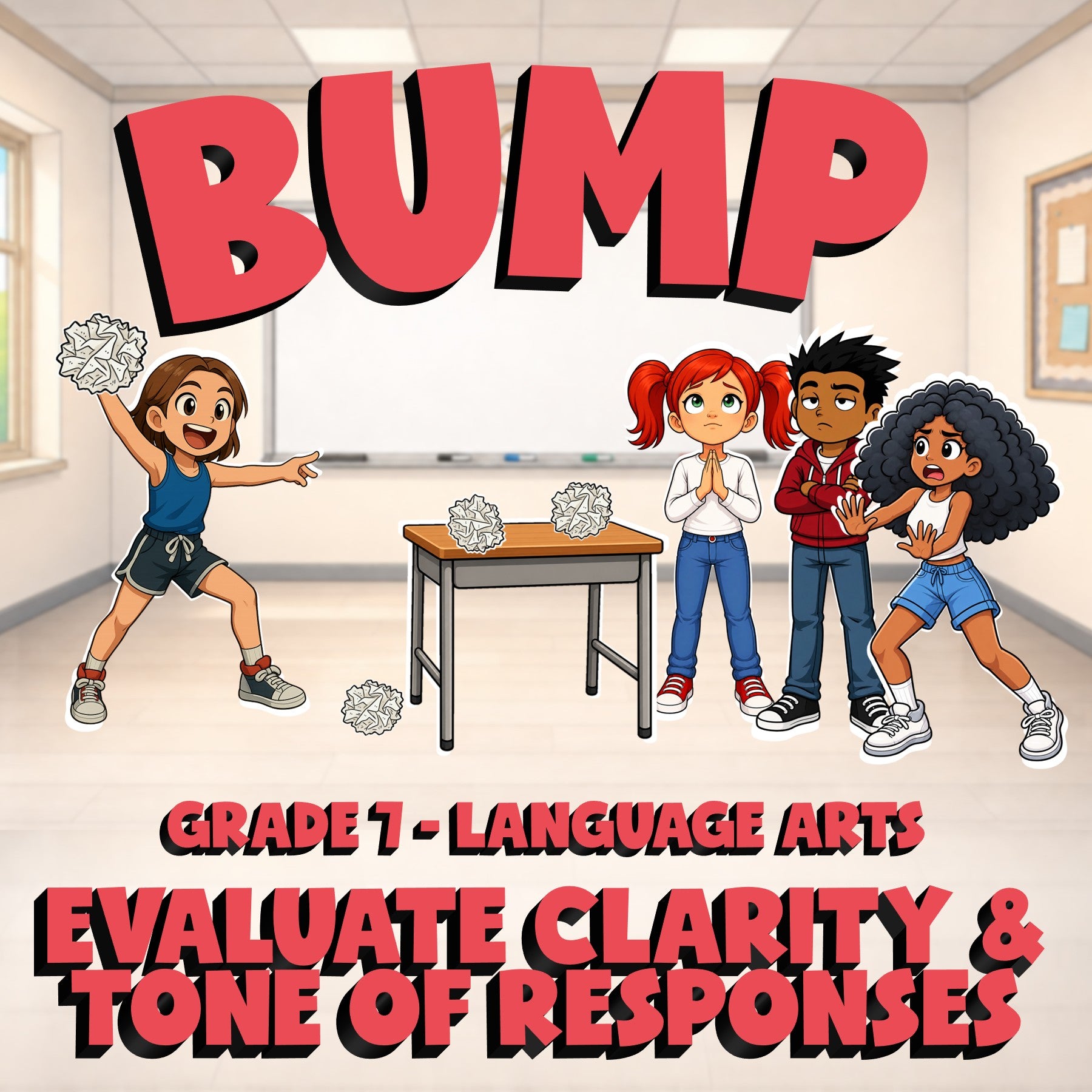 Evaluate Clarity & Tone of Responses BUMP ELA Game - No Prep Grade 7 Review