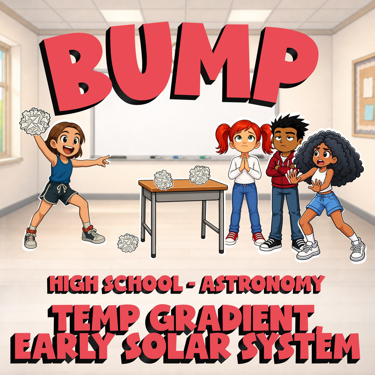 Temp Gradient, Early Solar System BUMP Science Game - No Prep Astronomy Review
