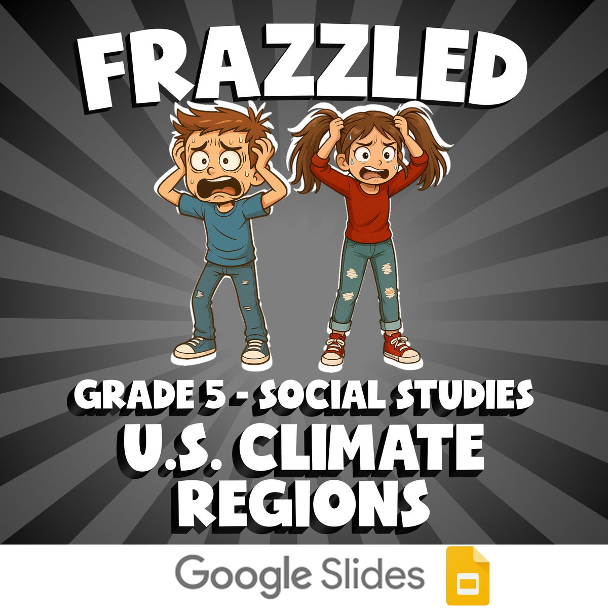 U.S. Climate Regions FRAZZLED Socials Game - No Prep Grade 5 Review Activity
