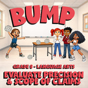 Evaluate Precision & Scope of Claims BUMP ELA Game - No Prep Grade 8 Review