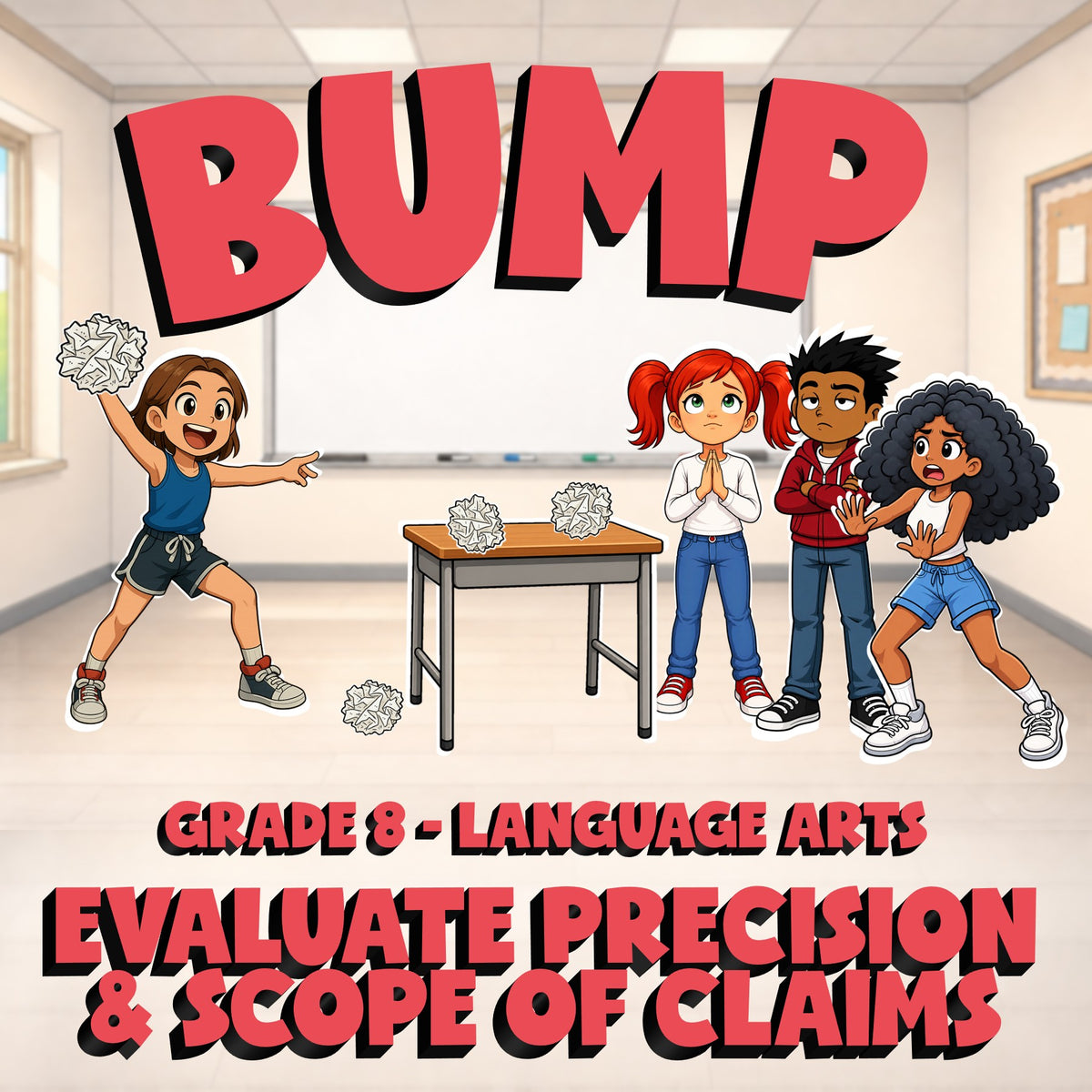 Evaluate Precision & Scope of Claims BUMP ELA Game - No Prep Grade 8 Review
