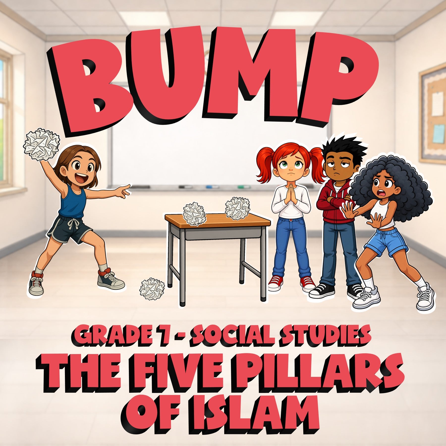 The Five Pillars of Islam BUMP Socials Game - No Prep Grade 7 Review Activity