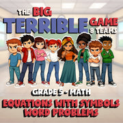 Equations with Symbols Word Problems BIG TERRIBLE GAME - Grade 5 Math Review
