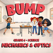 Mechanics & Optics BUMP Science Game - No Prep Grade 6 Review Activity
