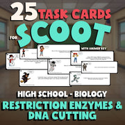 Restriction Enzymes & DNA Cutting SCOOT TASK CARDS Science Game - Biology