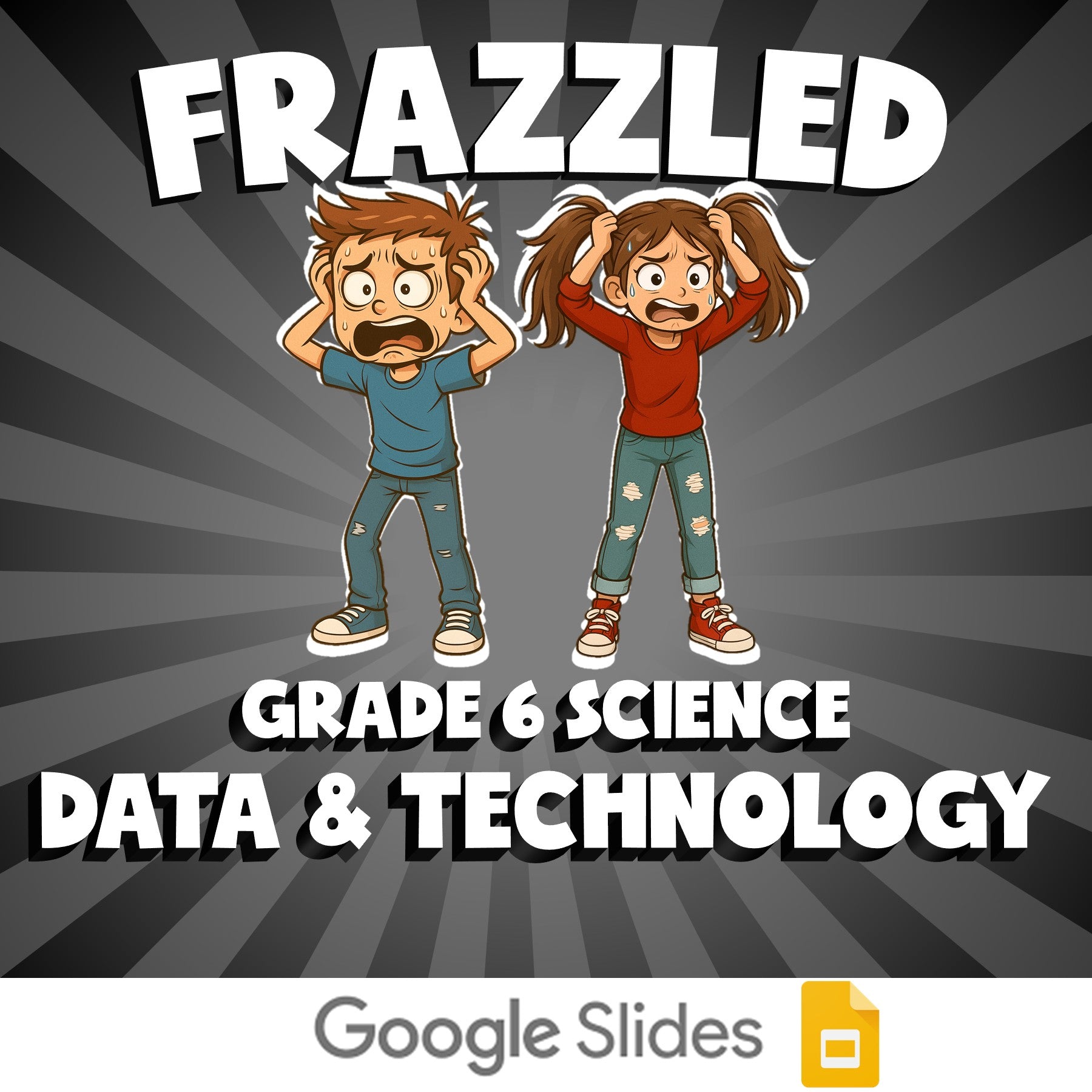 Data & Technology FRAZZLED Science Game - No Prep Grade 6 Review Activity