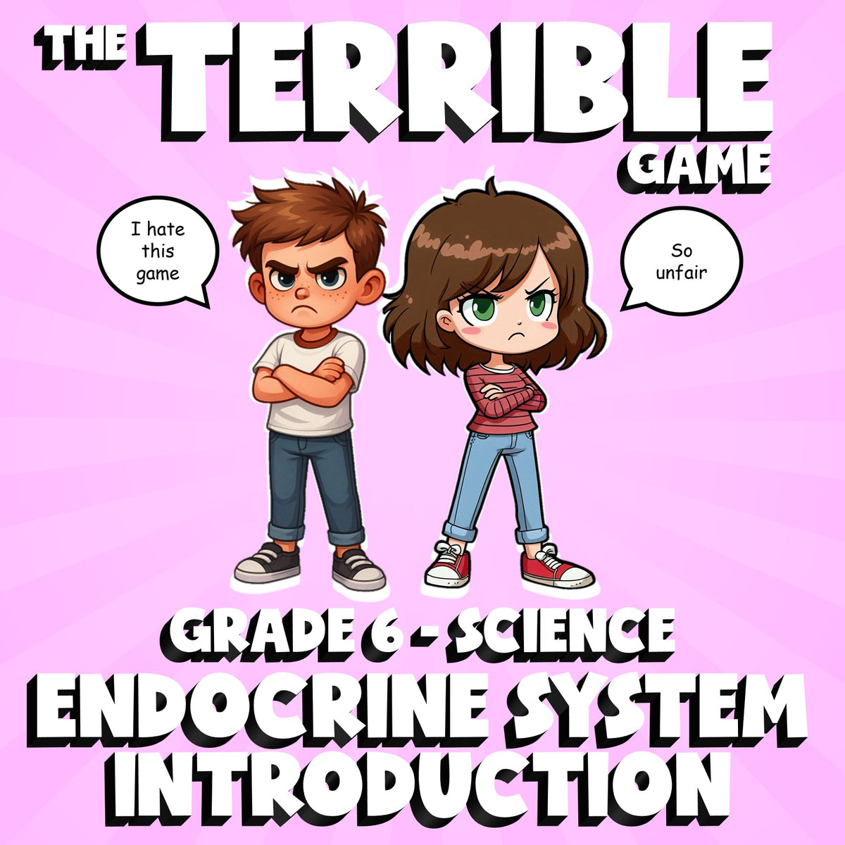 Endocrine System Introduction THE TERRIBLE GAME - No Prep Grade 6 Science Review