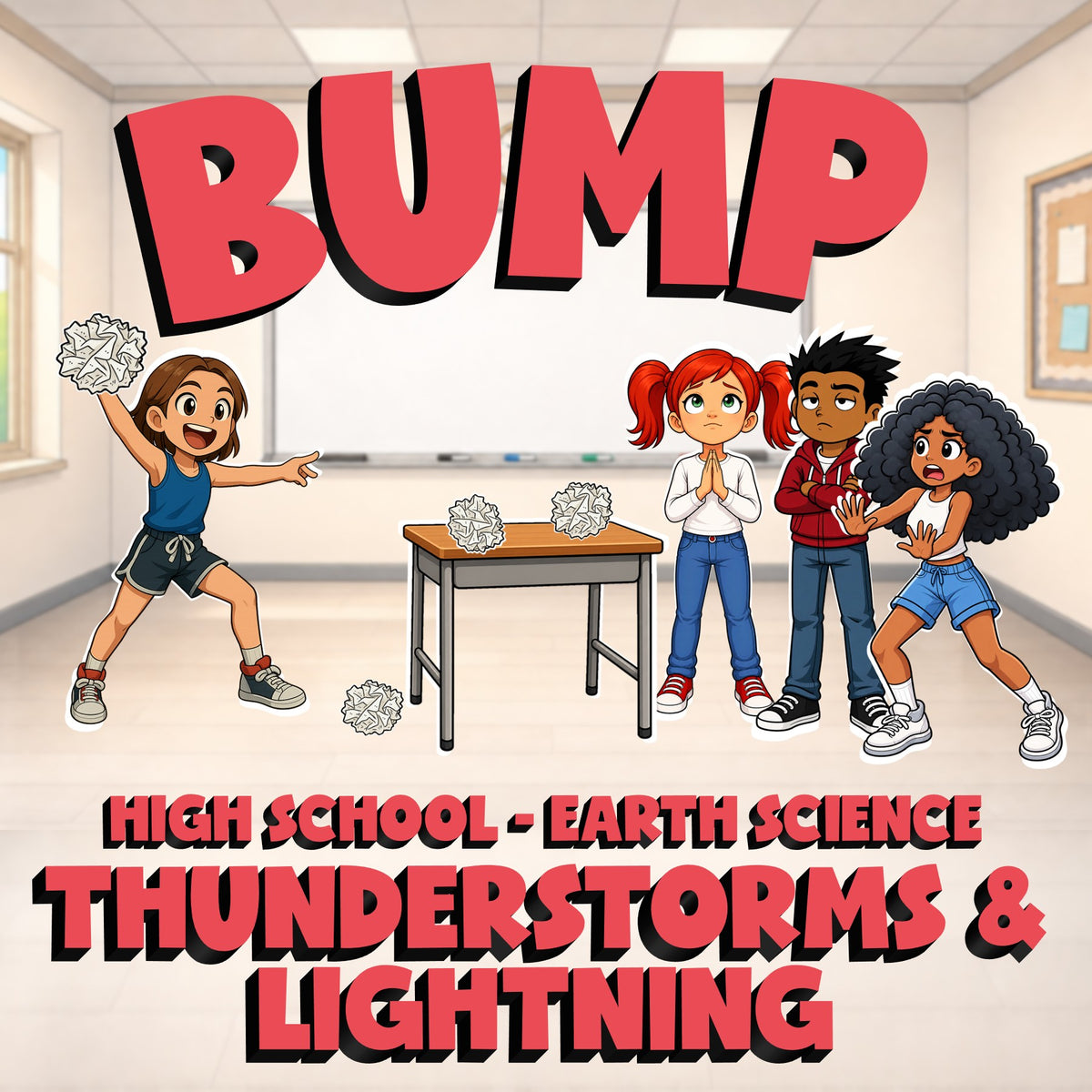Thunderstorms & Lightning BUMP Game - No Prep Earth Science Review Activity